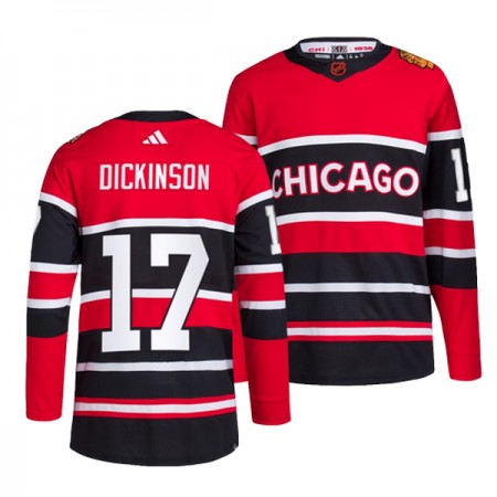 Miehille NHL Chicago Blackhawks Pelipaita Jason Dickinson 17 Adidas 2022-23 Reverse Retro 2.0 Punainen Authentic